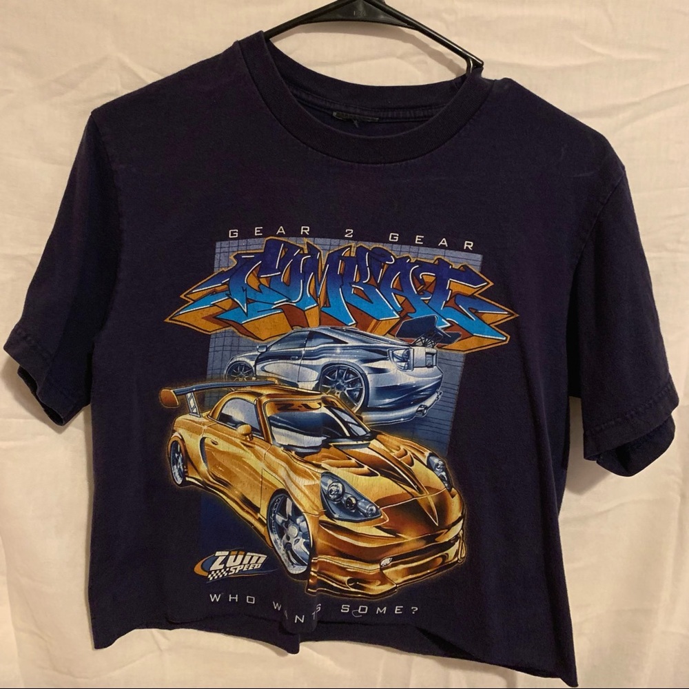 y2k racing crop top